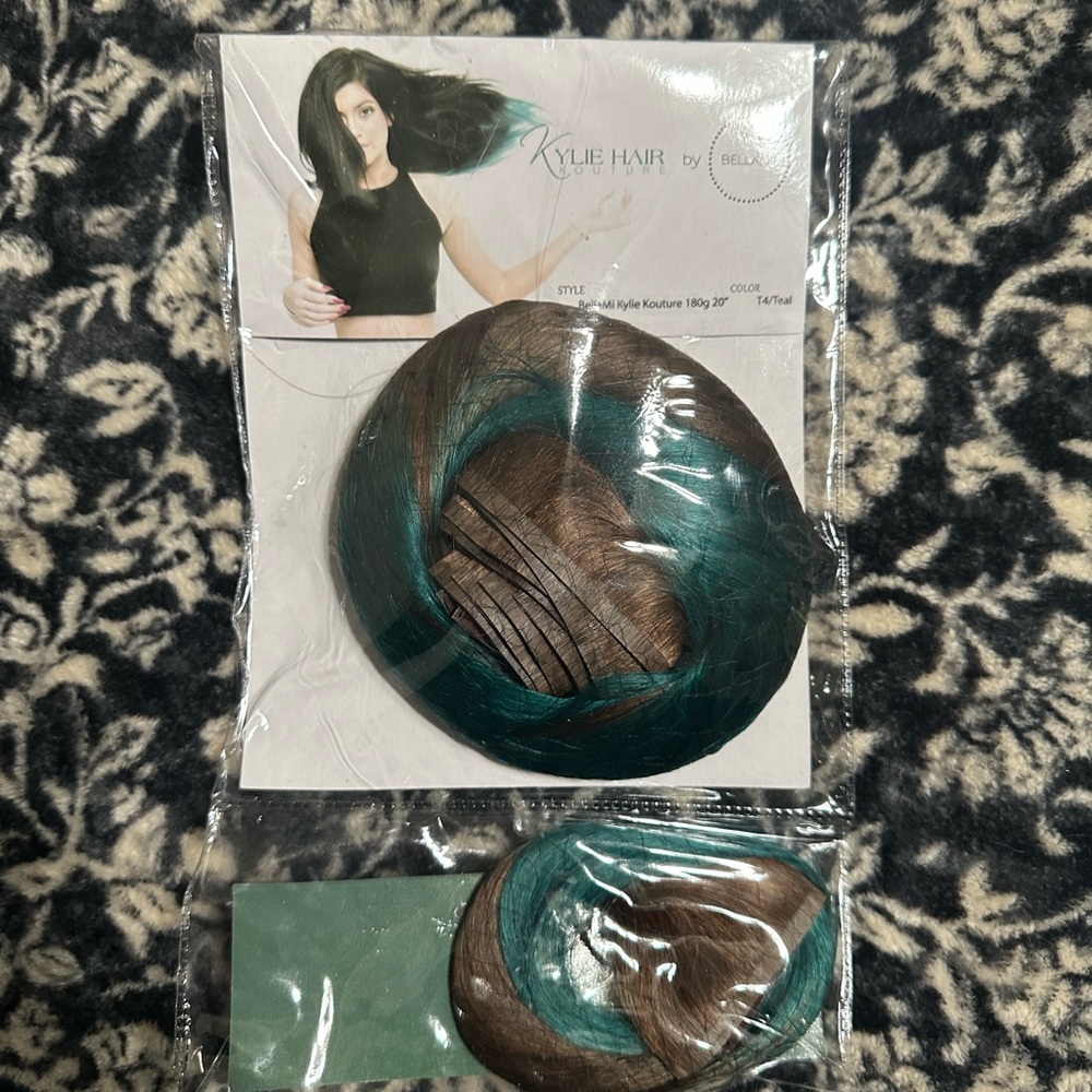 BELLAMI Kylie Hair Teal and Brown Extensions